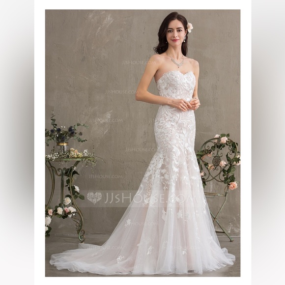 jjshouse mermaid wedding dresses Renzette Trumpet/Mermaid Lace Wedding Dress